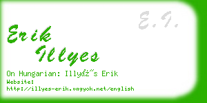 erik illyes business card